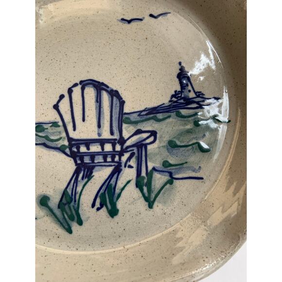 Great Bay Pottery Hand Made Cigarette Ash Tray Ceramic Hampton, NH 2004 - Picture 2 of 4